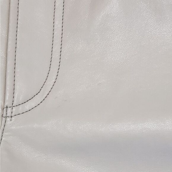 Agolde Recycled Leather 90's Pinch Waist Pants In Powder Size 30 NWT - Picture 14 of 15